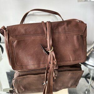 Vendange Genuine Leather Crossbody Satchel Bag